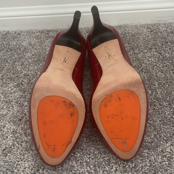 Cole Haan Nike Air Red Patent Leather Closed Toe Pump Shoes Women’s Size 7B - Picture 6 of 11
